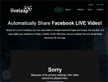 Tablet Screenshot of liveleap.com